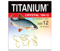 02-P-184G-12 Крючок Titanium Crystal (10 шт.), р-р. 12